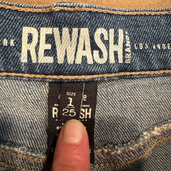Rewash High Rise Denim Shorts - Size 25 - Picture 7 of 11